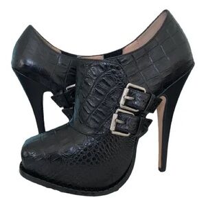Vivienne Westwood Anglomania leather heel booties